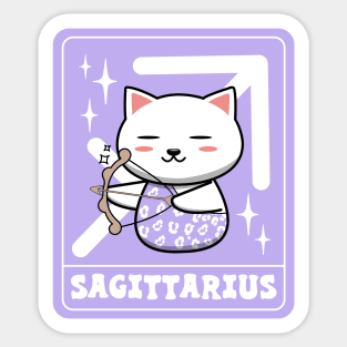 Cute Sagittarius Cat Sticker